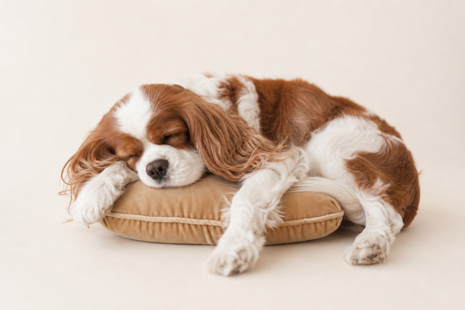 A lap dog of royal pedigree: their favorite sport is napping on cushions — the fluffier, the better.