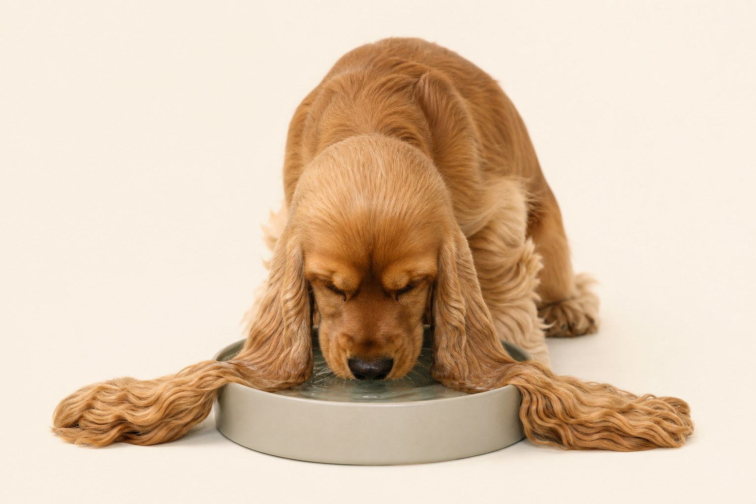 Those long, beautiful ears have a superpower: dipping into water bowls, food plates, and anything else within reach.