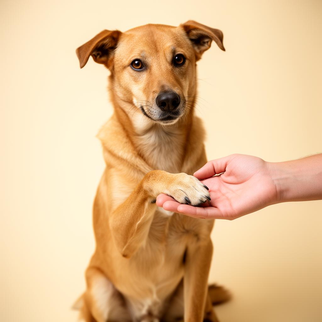 Teach shake / give paw
